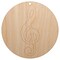 Treble Clef Music in Circle Unfinished Craft Wood Holiday Christmas Tree DIY Pre-Drilled Ornament